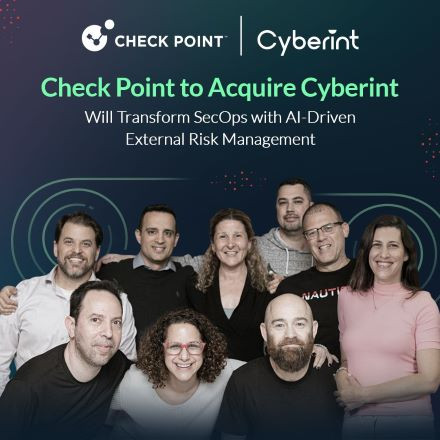ברכות לחברת Cyberint על רכישתה על-ידי Check Point 